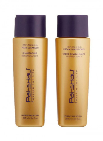 pACK oF 2 Replenishing Hair Cleanser And Cream Conditioner Set 8.4ounce