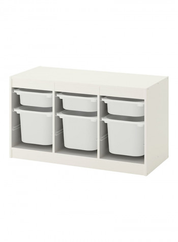 Storage Combination With Boxes White 99x44x56centimeter