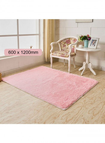 Fluffy Floor Rug Pink 600x1200millimeter