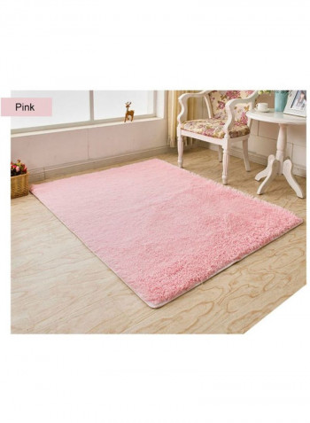 Fluffy Floor Rug Pink 600x1200millimeter