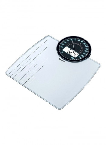 Glass Bathroom Scale White/Black 34x40 x3.1cm