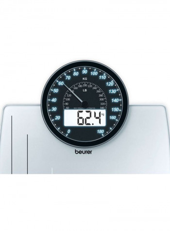 Glass Bathroom Scale White/Black 34x40 x3.1cm