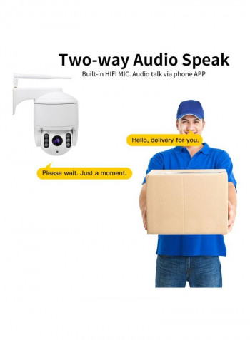 PTZ 1080P Wi-Fi Camera White/Black