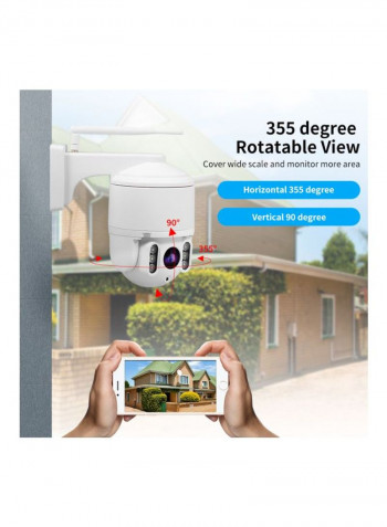 PTZ 1080P Wi-Fi Camera White/Black