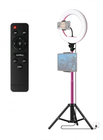 5-Piece LED Ring Light Fill In Lamp Kit Black/White/Pink