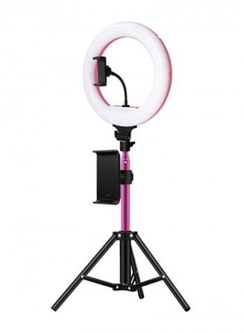 5-Piece LED Ring Light Fill In Lamp Kit Black/White/Pink