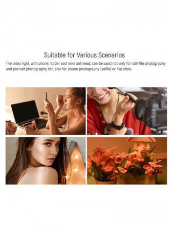 LED Photography Ring Fill Light 370x482millimeter Black/Clear