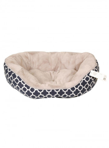 Oval Pet Basket Black/White/Beige 20centimeter