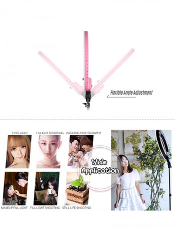 LED Photography Ring Light With Accessory 18inch White/Black