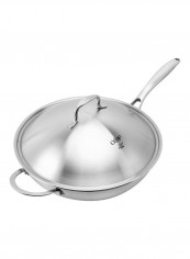 Stainless Steel Non Stick  Cooking Pot Silver 60x15x34cm