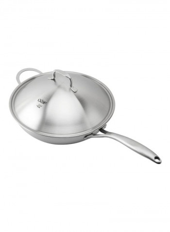 Stainless Steel Non Stick  Cooking Pot Silver 60x15x34cm