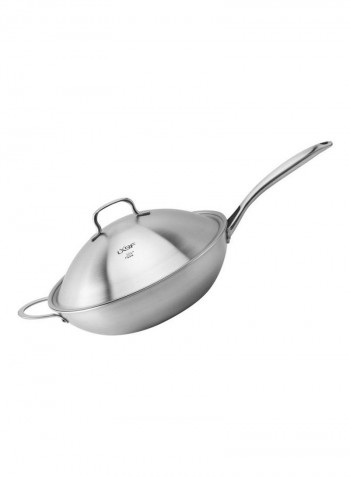 Stainless Steel Non Stick  Cooking Pot Silver 60x15x34cm