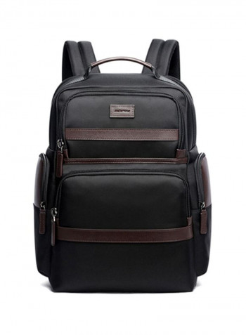Waterproof Anti-Theft Double Shoulder Bag For Laptop With USB Charging Port 28 x 19 x 42centimeter Black