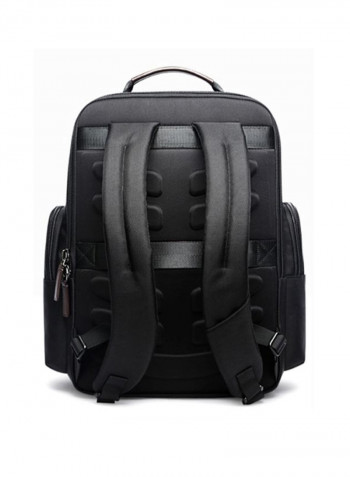 Waterproof Anti-Theft Double Shoulder Bag For Laptop With USB Charging Port 28 x 19 x 42centimeter Black