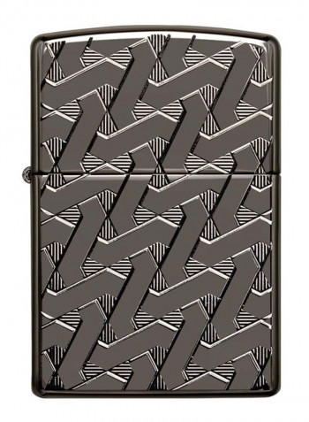 Geometric Weave Design Gas Lighter Grey 2.4ounce