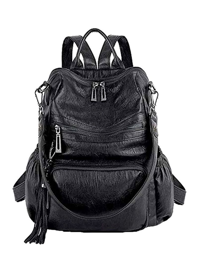 PU Leather Backpack Maroon