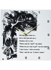 Alice In Wonderland Themed Wall Clock Grey/Black reviews Alice In Wonderland Themed Wall Clock Grey/Black