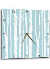 Birch Trees Printed Analog Wall Clock Multicolour 13x13x0.1inch