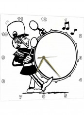 Drummer With Drum Themed Wall Clock White/Black reviews Drummer With Drum Themed Wall Clock White/Black