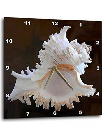 Sea Shell Wall Clock White/Black 13x13inch