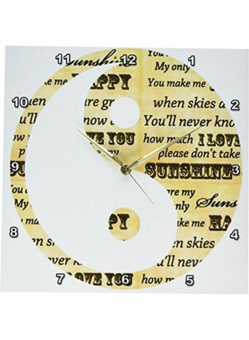 Decorative Printed Wall Clock Multicolour 13x13inch