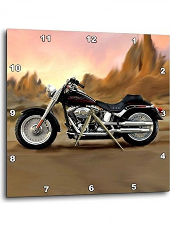 Harley-Davidson Printed Analog Wall Clock Multicolour 13x13x0.1inch