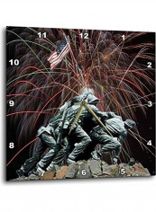 Marine Corp Memorial Themed Wall Clock Multicolour