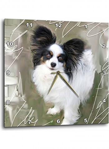 Dog Themed Wall Clock Multicolour