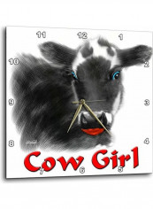 DPP 11986 2 Cow Girl Wall Clock Multicolour 13x13inch