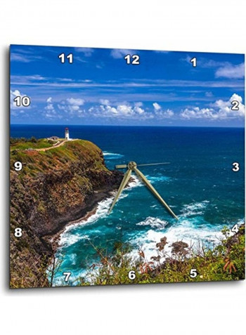 The Hawaiian Island Of Kauai Wall Clock Multicolour 13x13inch