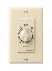 15-Minute Spring-Loaded Wall Timer For Lights And Fans Ivory 1.6x2.79x1.19inch