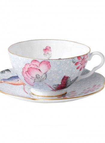 Harlequin Cuckoo Design Cup And Saucer Multicolour 1 x 1 x 1inch