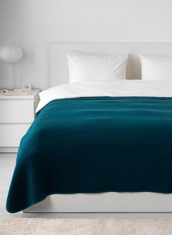 Madras Duvet Cover Blue Double