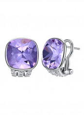 Swarovski Crystal French Clip Stud Earrings
