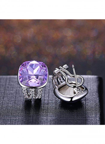 Swarovski Crystal French Clip Stud Earrings