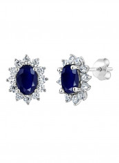 Sapphire Sterling Silver Earrings