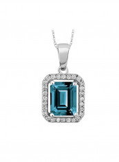 925 Sterling Silver 2.66 Ct Topaz Stone And Cubic Zirconia Studded Pendant Necklace reviews 925 Sterling Silver 2.66 Ct Topaz Stone And Cubic Zirconia Studded Pendant Necklace