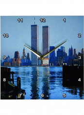 DPP 16862 2 Vintage Twin Towers II Wall Clock Multicolour 13x13inch
