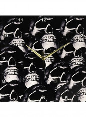 DPP_60816_2 a Gothic Skull Design Wall Clock, 13 by 13-Inch Multicolour 13x13inch