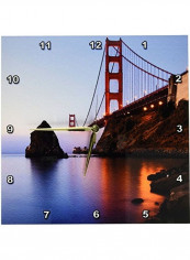 DPP 88610 2 California San Francisco Golden Gate Bridge Wall Clock Multicolour 13x13inch