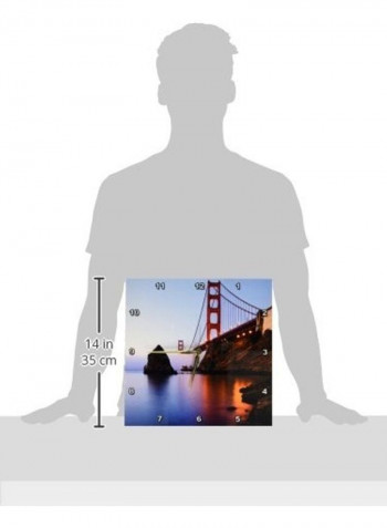 DPP 88610 2 California San Francisco Golden Gate Bridge Wall Clock Multicolour 13x13inch