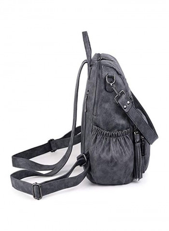 PU Leather Backpack Black