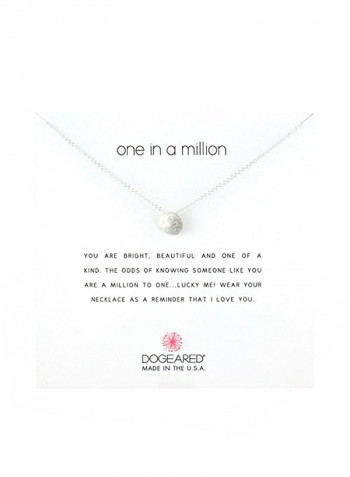 925 Sterling Silver One in a Million Sand Dollar Charm Necklace