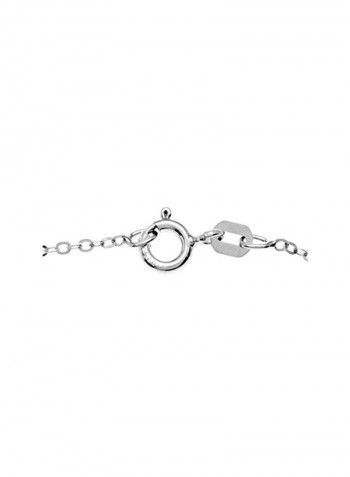 Sterling Silver CZ Dog Paw Pendant Necklace