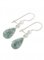 925 Sterling Silver Jade Earrings