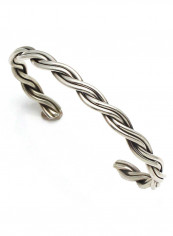 Sterling Silver Braided Wire Bracelet