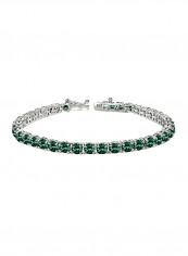 925 Sterling Silver Swarovski Crystals Studded Tennis Bracelet
