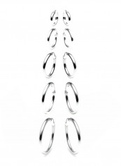 Set Of 5 925 Sterling Silver Round Hoop Earrings reviews Set Of 5 925 Sterling Silver Round Hoop Earrings