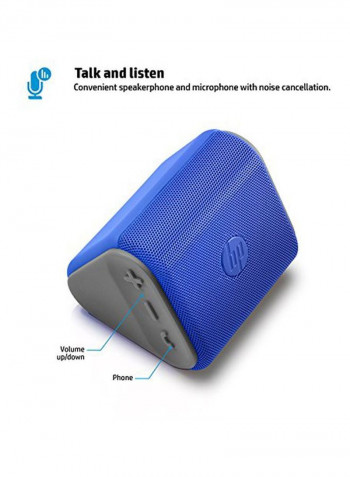 Portable Bluetooth Speaker Blue