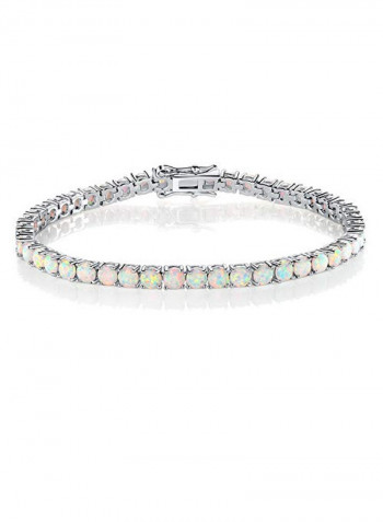 18 Karat Gold Plated Opal Tennis Jewellery Set